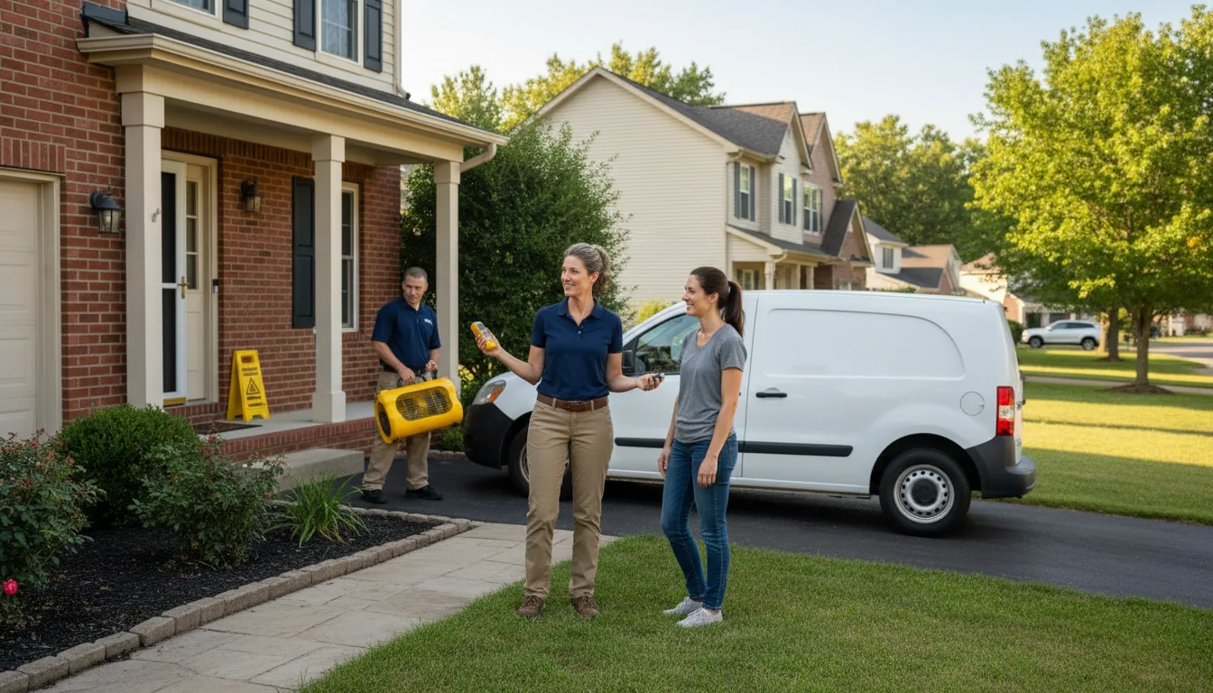 Residential water damage restoration in Joppa, IL
